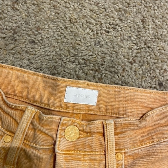 Mother Women’s The Tripper Straight Jeans Peach Size 24 Cropped High Rise - Picture 5 of 11